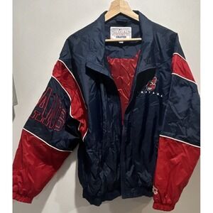 RARE Vintage 90s Indians Starter Jacket Size Large